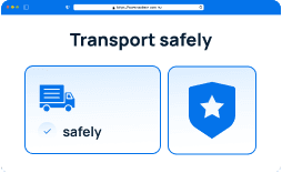 Transport arranged safely