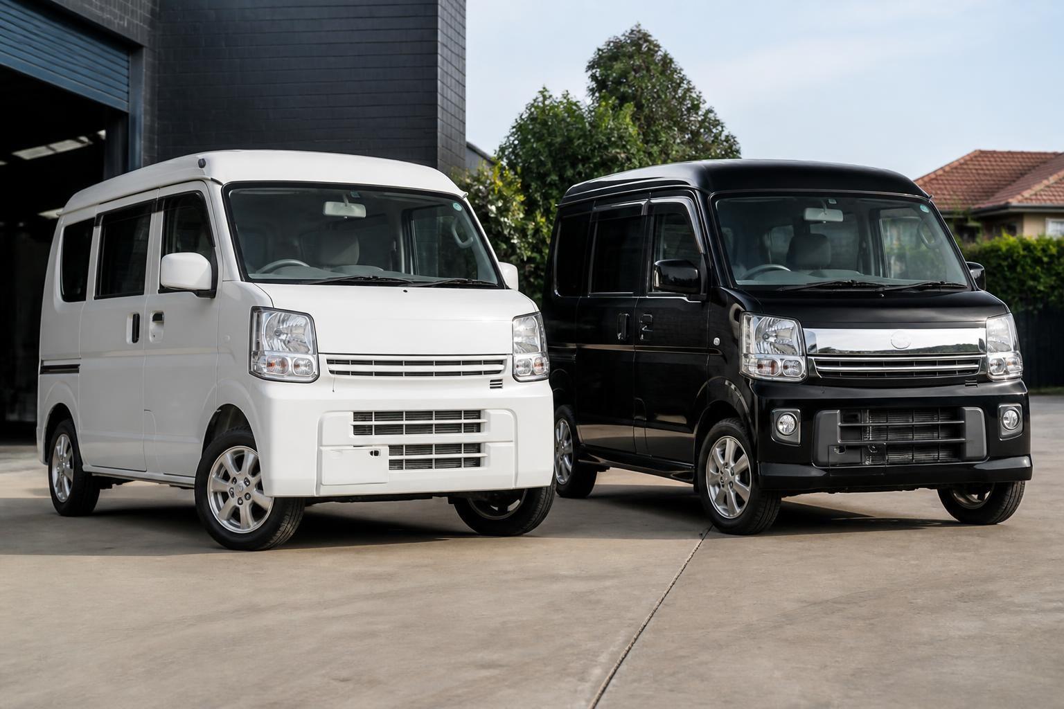Cover image of Suzuki Every and Daihatsu Atrai in Australia. Cover image of Suzuki Every and Daihatsu Atrai in Australia.