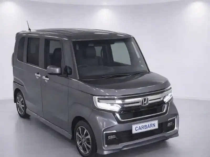 2021 Honda N BOX CUSTOM JF3 in Grey — exterior view 1 2021 Honda N BOX CUSTOM JF3 in Grey — exterior view 1